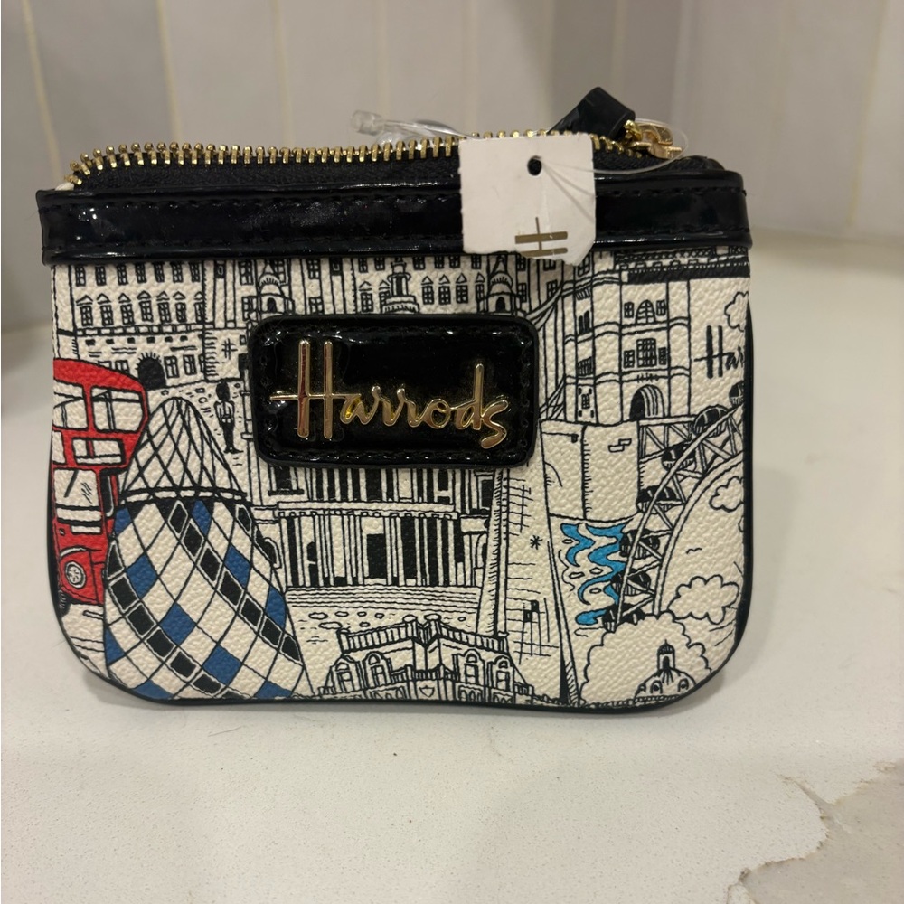 Harrods Multicolor Graphic Wallet London Scene